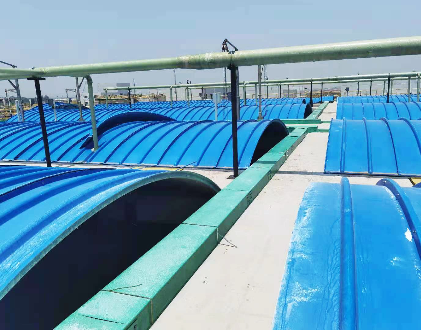 定做玻璃鋼污水池蓋板集氣罩